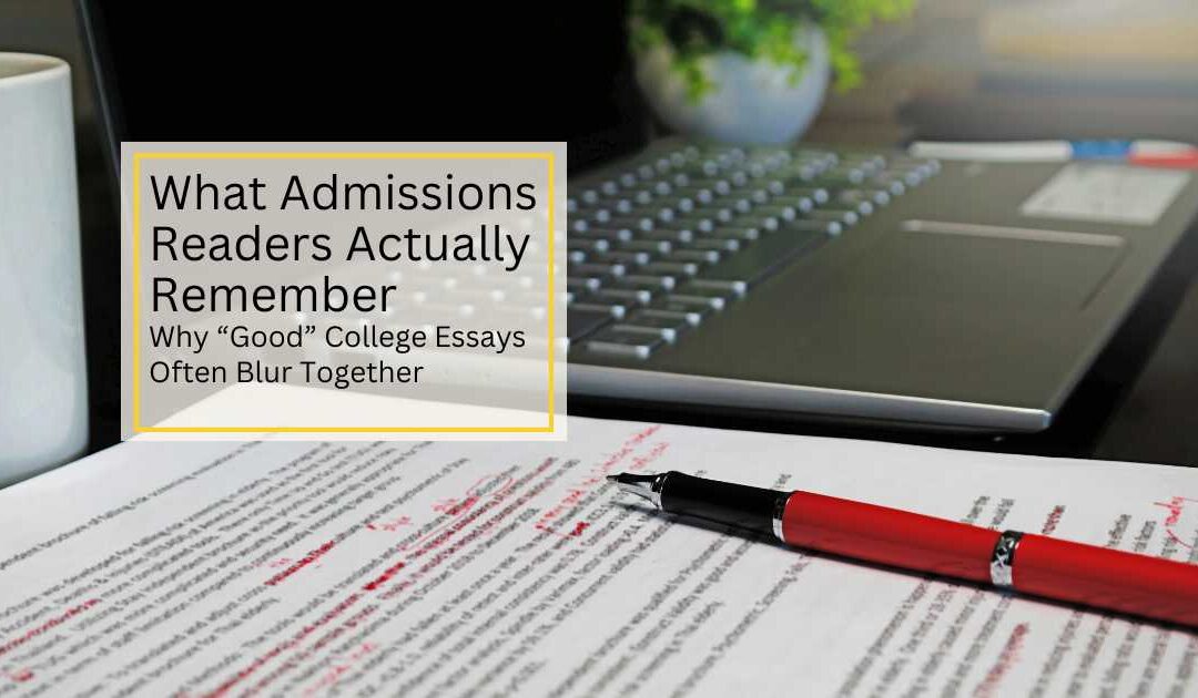 What Admissions Readers Actually Remember